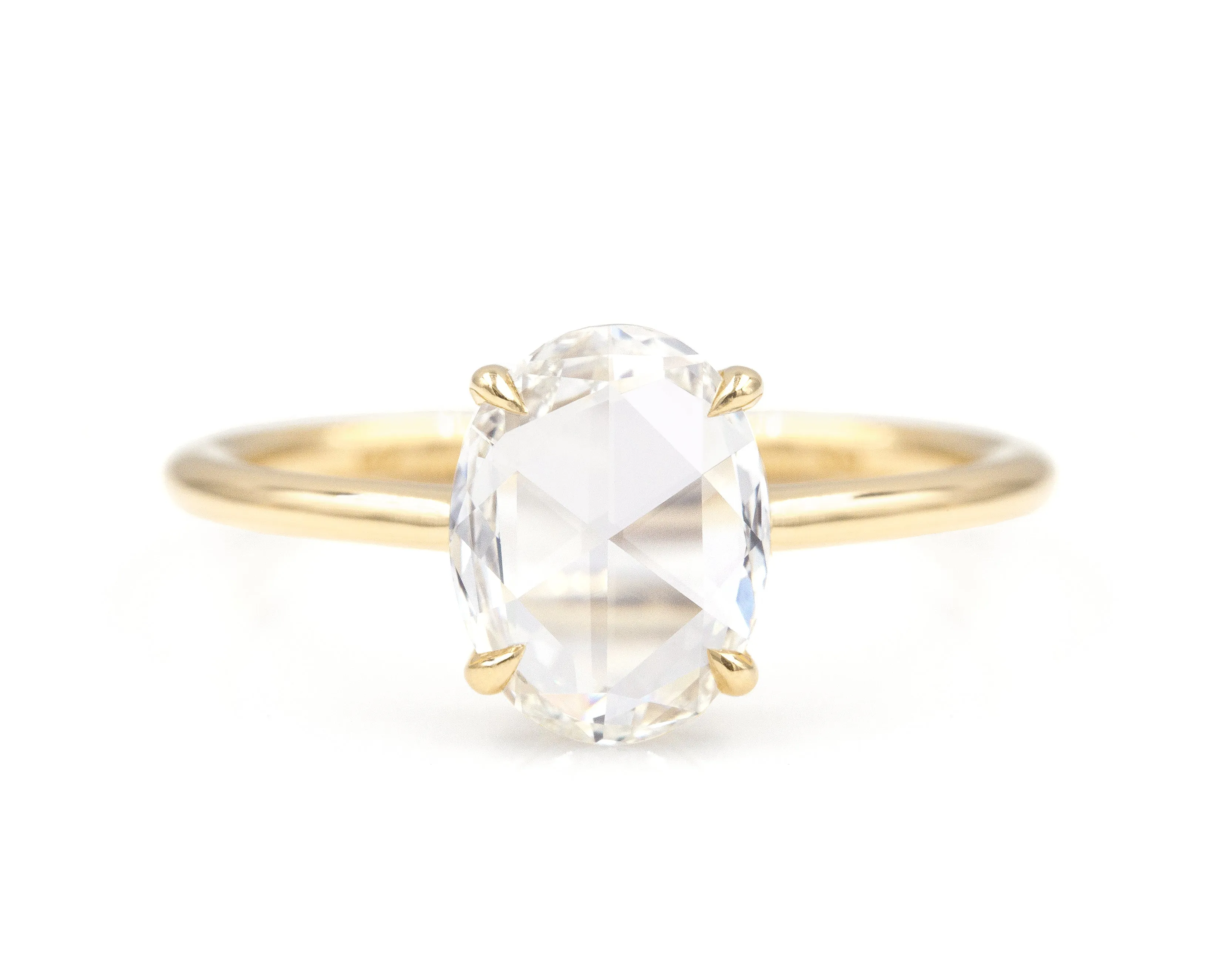 1.15-Carat Rose Cut Oval Solitaire