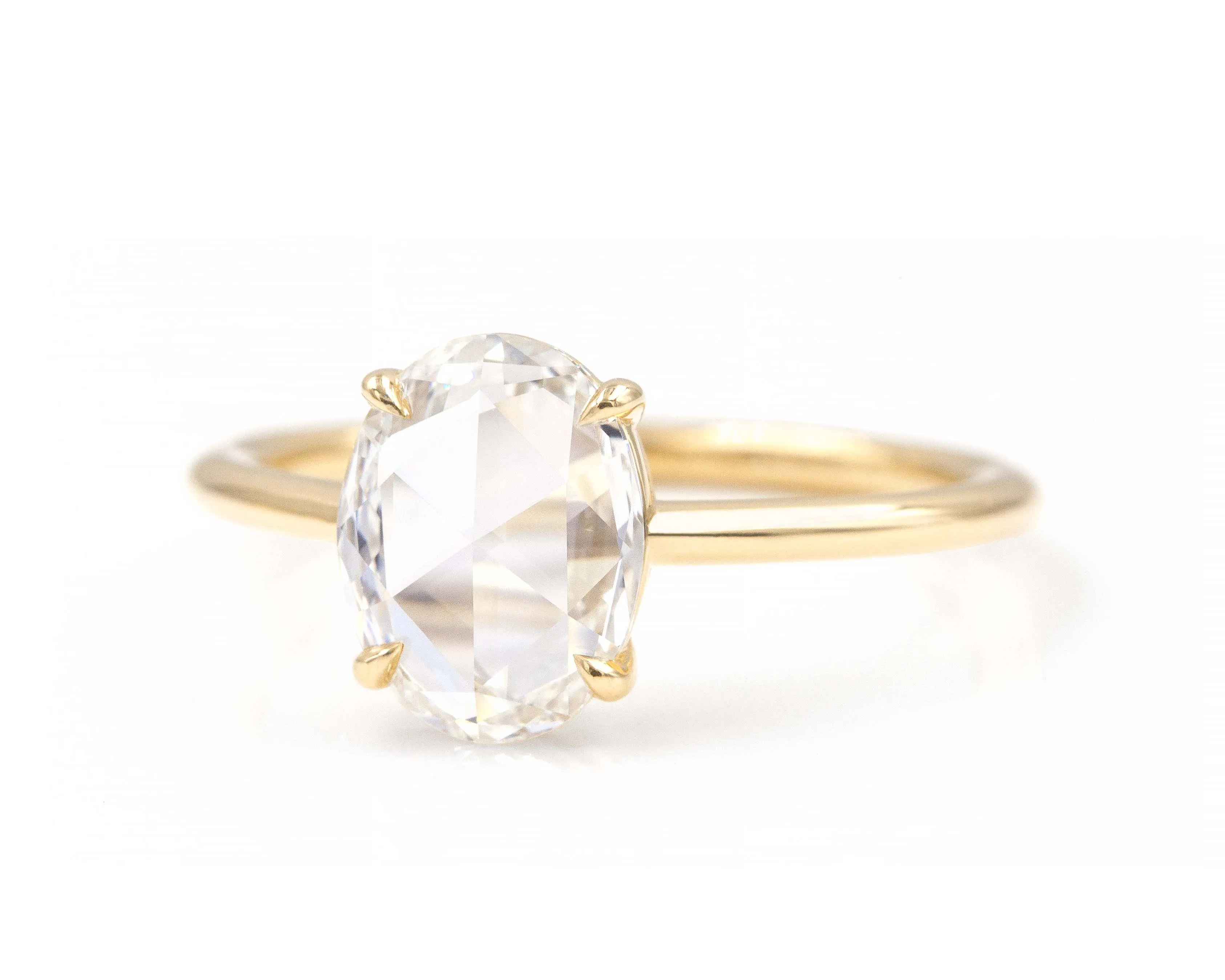 1.15-Carat Rose Cut Oval Solitaire