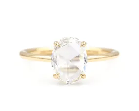 1.15-Carat Rose Cut Oval Solitaire