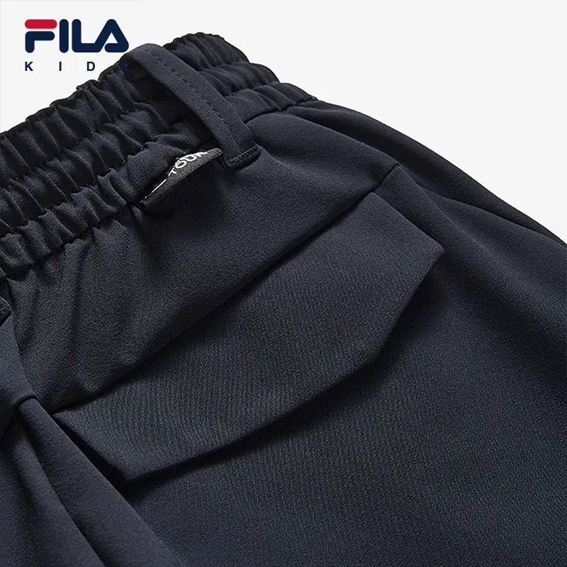 (130-165cm) FILA KIDS PERFORMANCE GOLF Boy's Woven Pants in Black or White