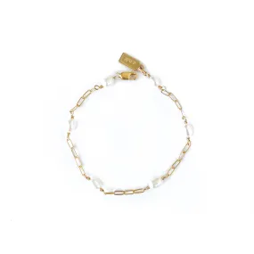 14K Riviera Pearl Bracelet