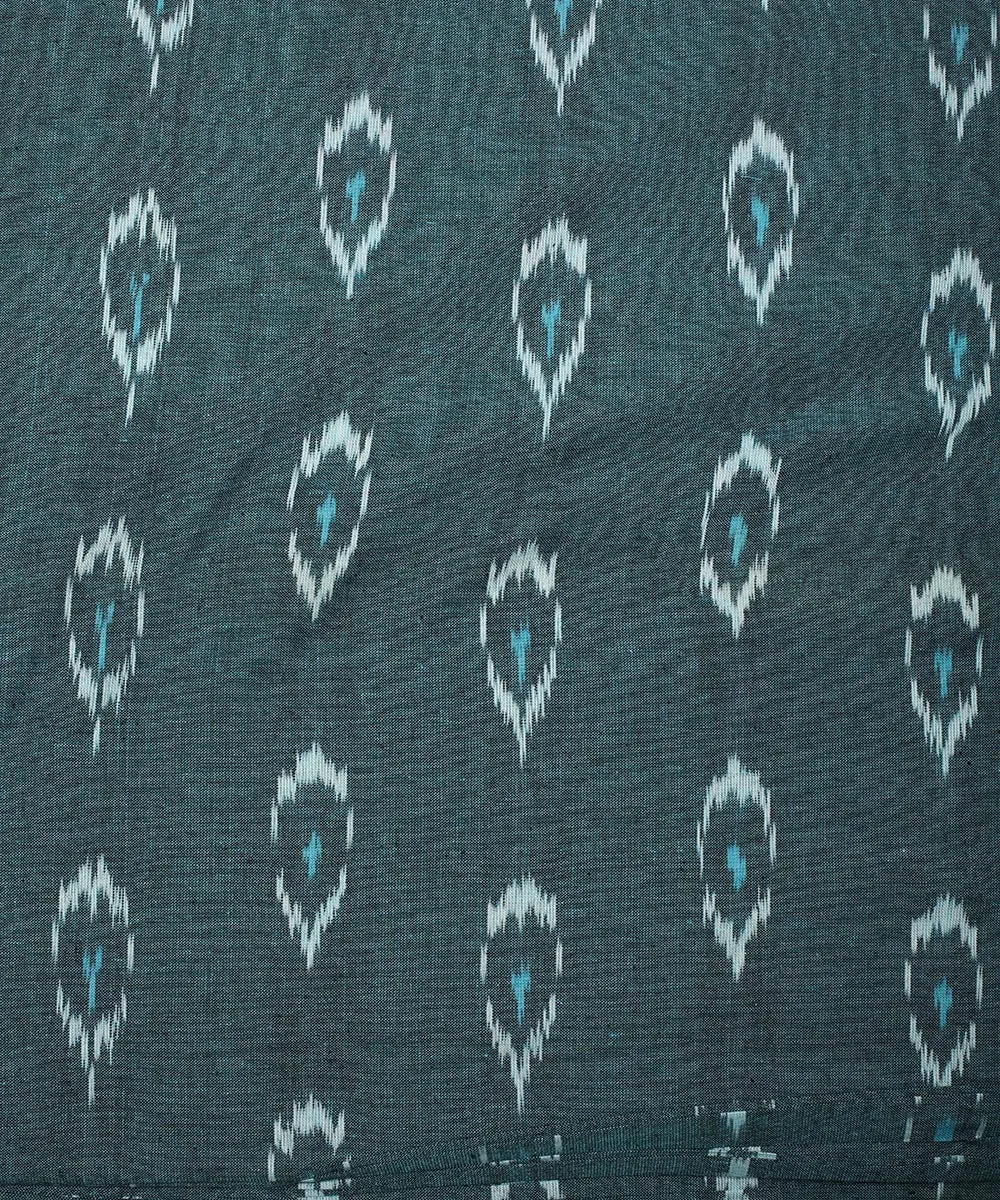 2.5 m Blue handloom pochampally cotton ikat fabric