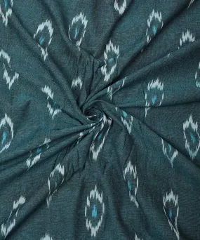 2.5 m Blue handloom pochampally cotton ikat fabric