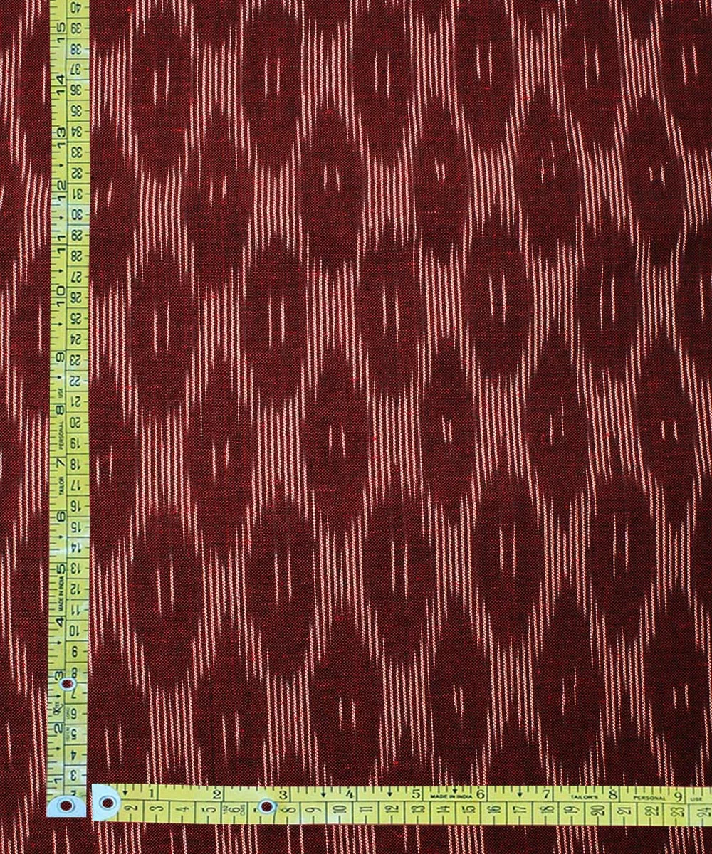 2.5 m Brown handloom cotton pochampally ikat fabric