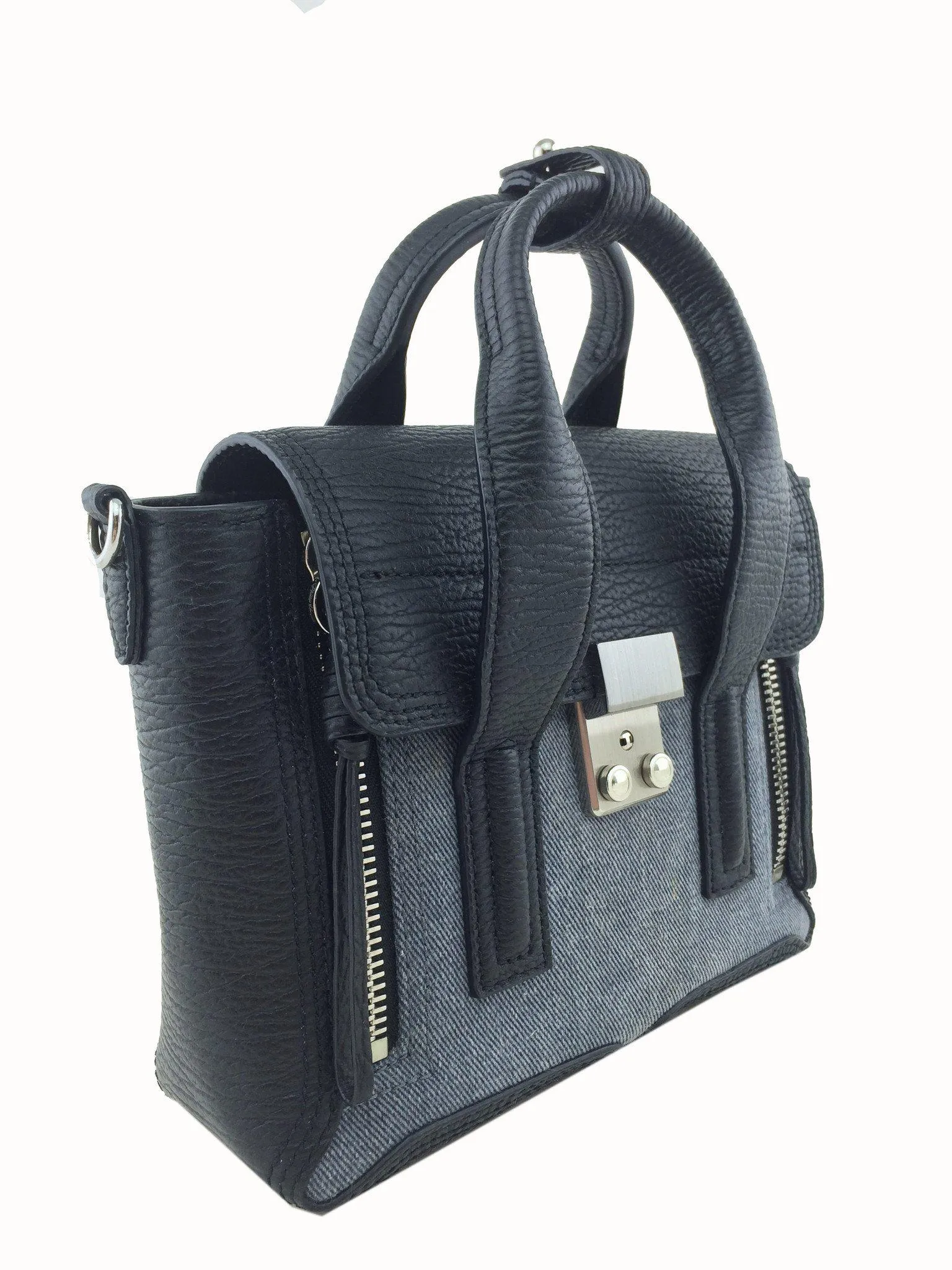 3.1 Phillip Lim Pashli Mini Leather Denim Satchel Bag