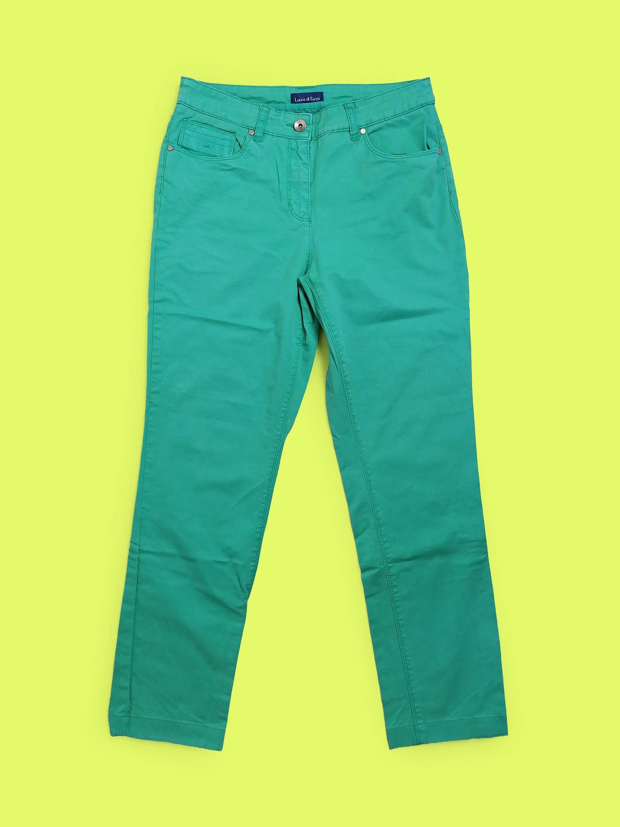 90's high-waist turquoise pants - size S-M