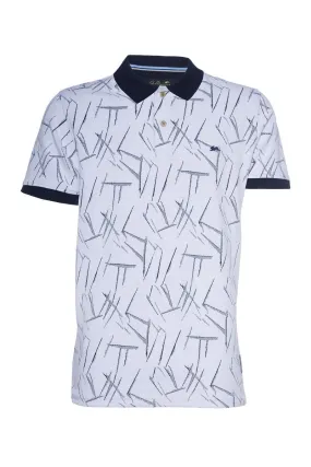 A TIZIANO RIDGE KNIT POLO (WHITE)