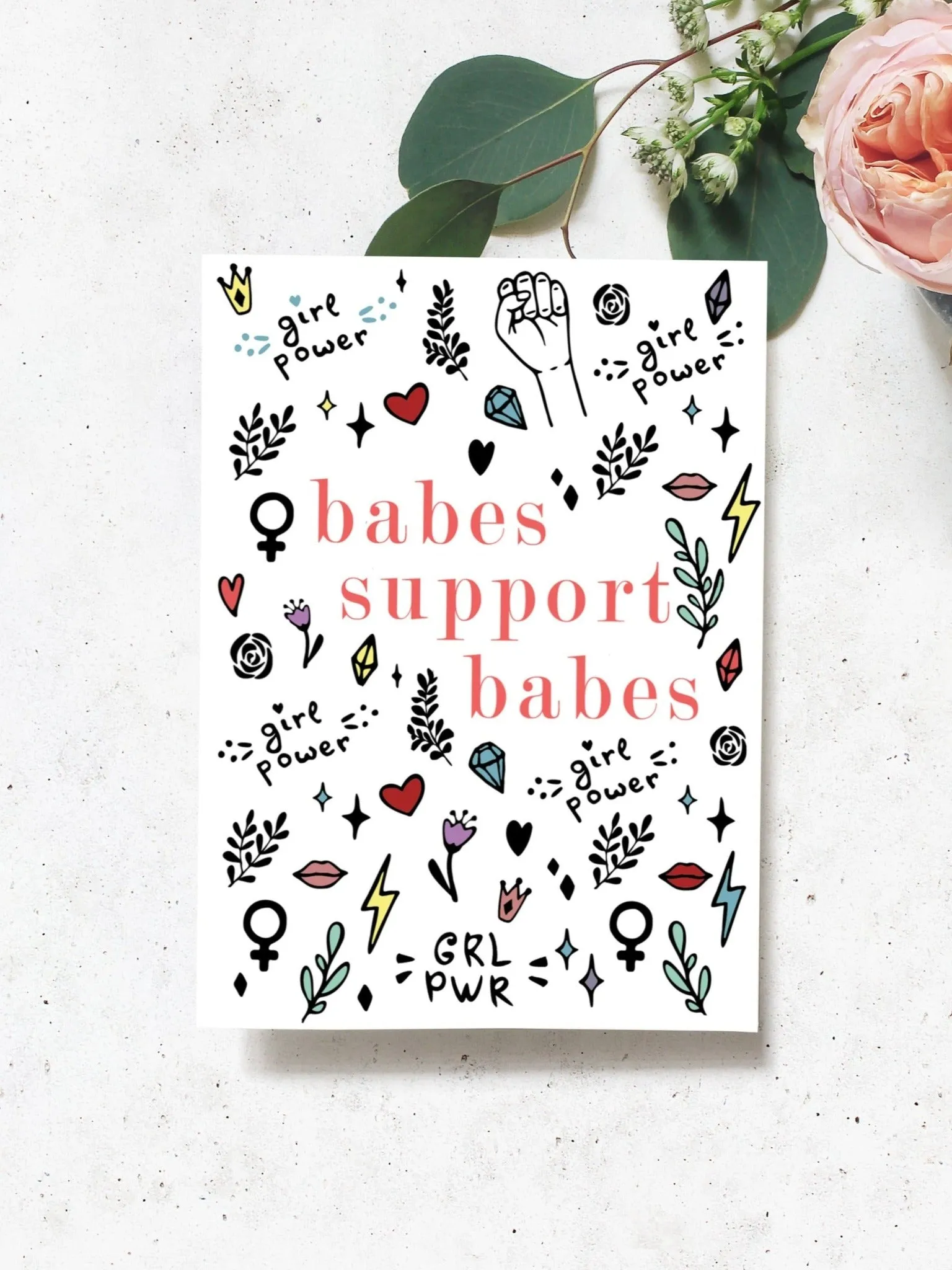 Babes Support Babes Greeting Card Set