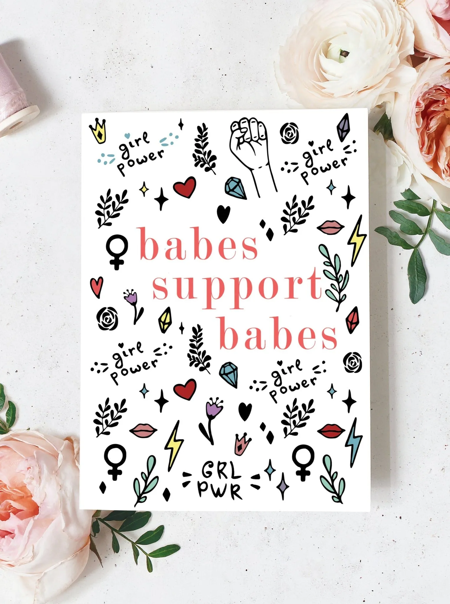 Babes Support Babes Greeting Card Set