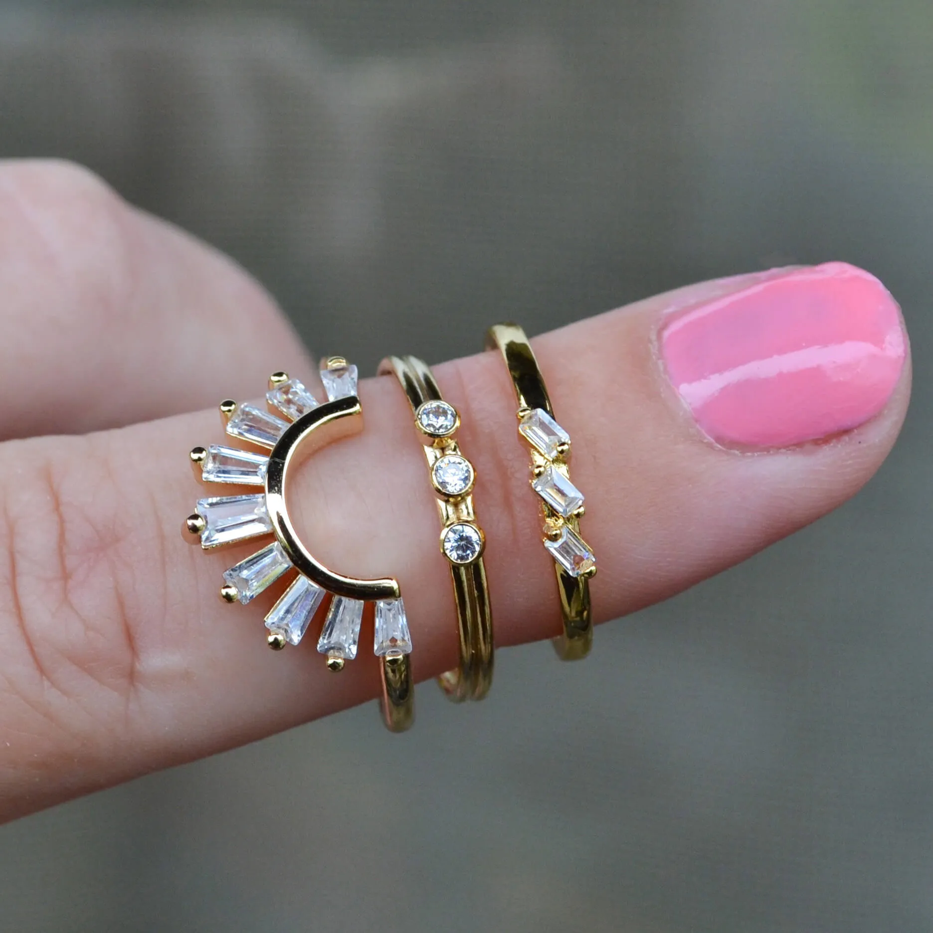 Baguette Arc Ring