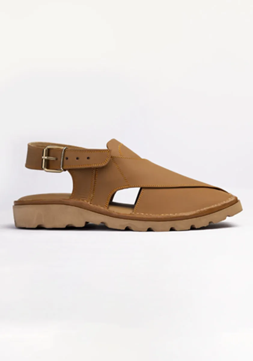 Basic Leather Mustard Peshaweri Chappal