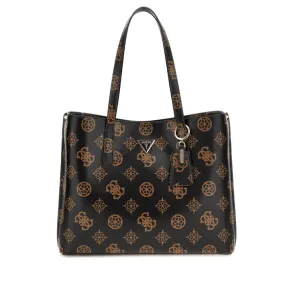 Borsa Donna a Spalla Shopper GUESS Linea Meridian colore Brown Logo