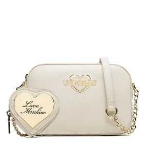 Borsa Donna a Tracolla con Micro Clutch LOVE MOSCHINO linea Hollies Avorio