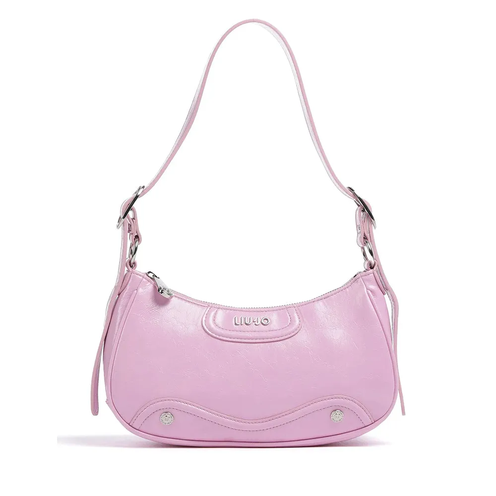 Borsa Donna Hobo Lucida LIU JO Silk Rosa Lavanda