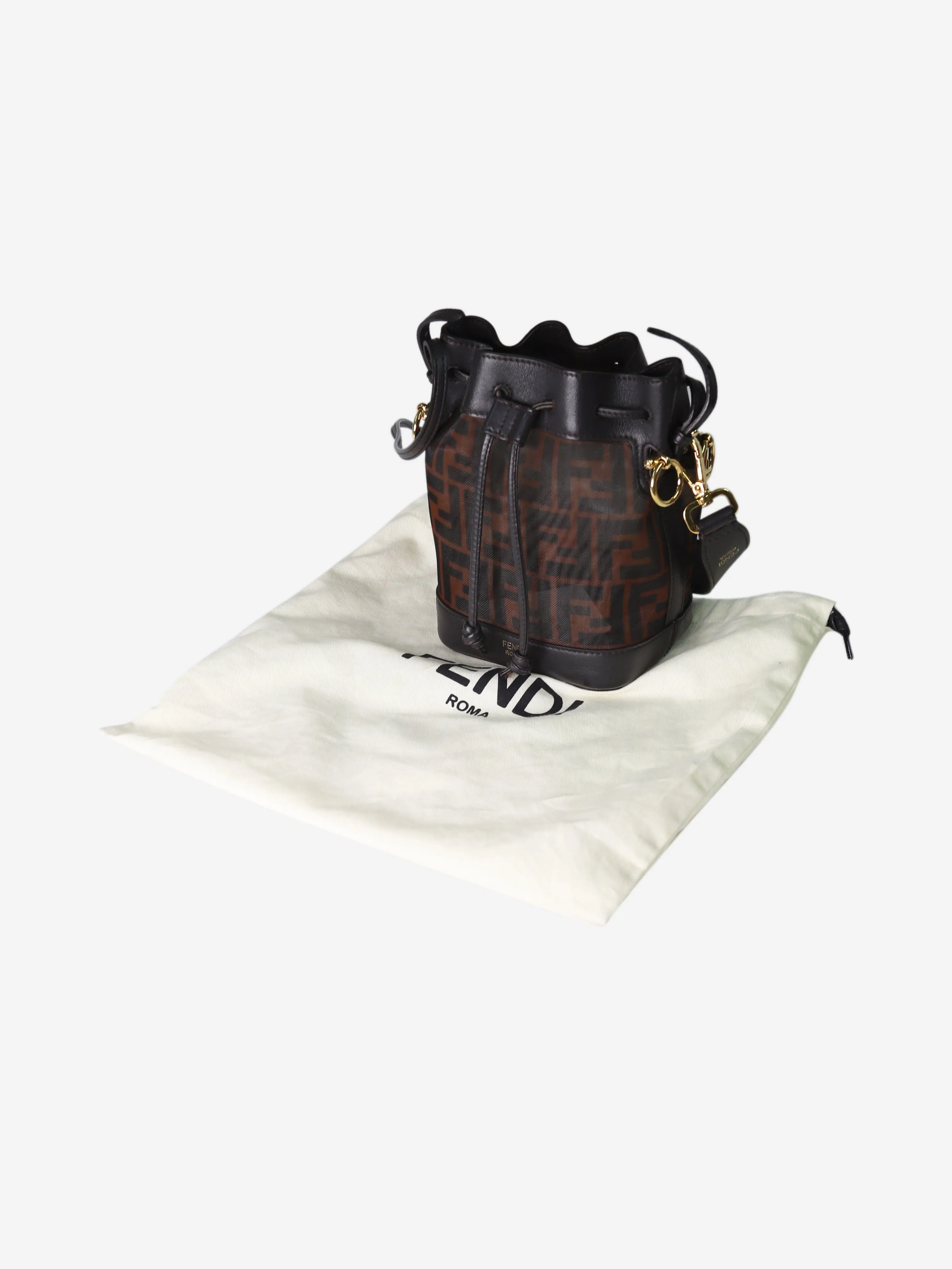 Brown Mon Tresor bucket bag