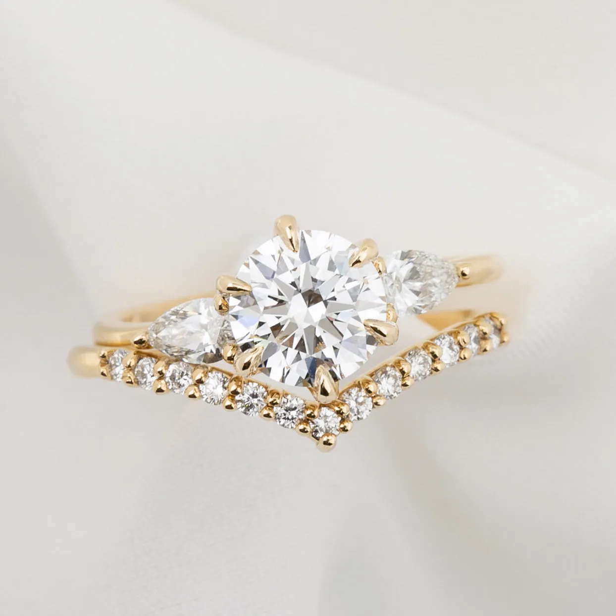 Claire Ring 1.33ct Lab Diamond, 14k Yellow Gold (One of a kind)