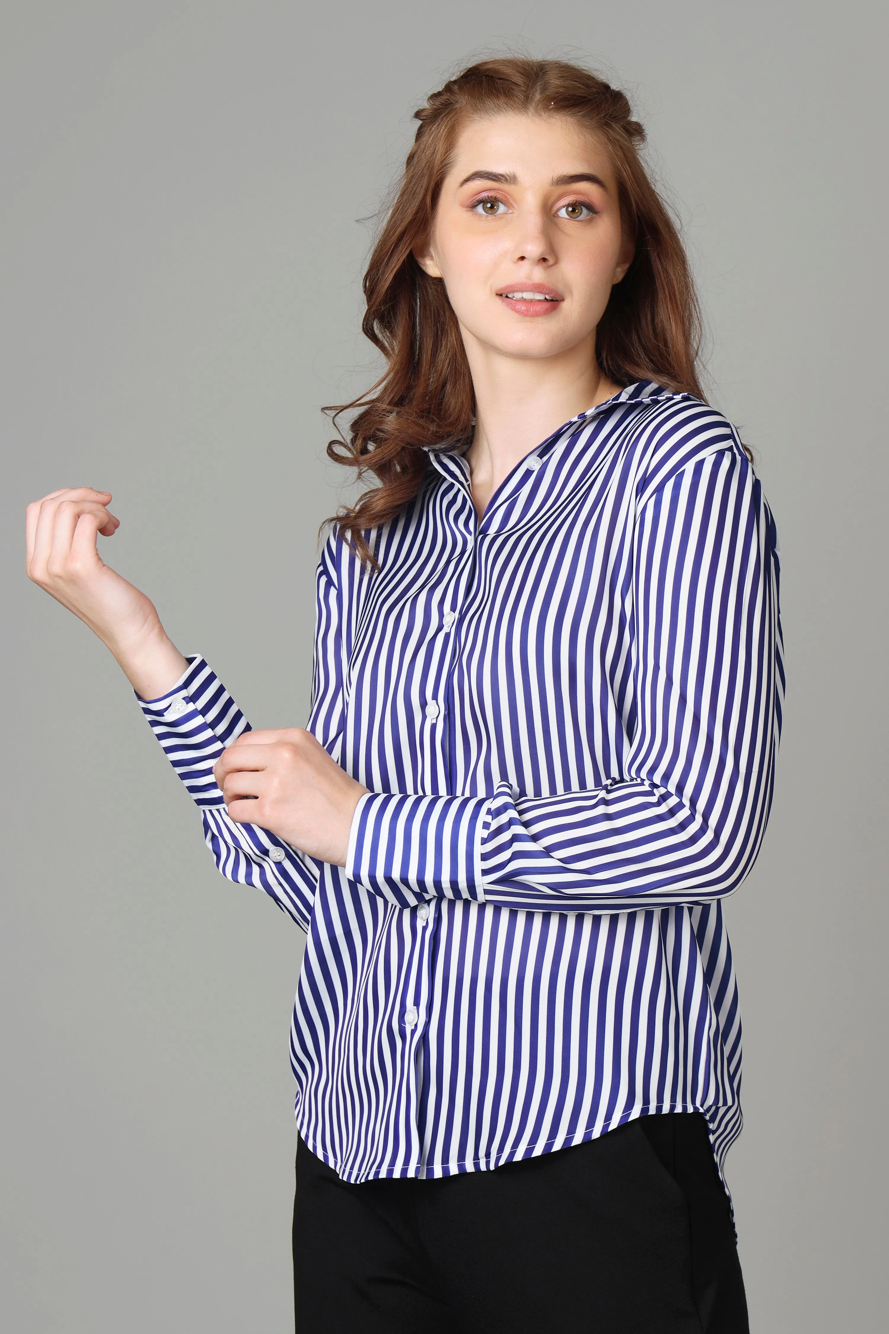 Classic Stripes Shirt For Women