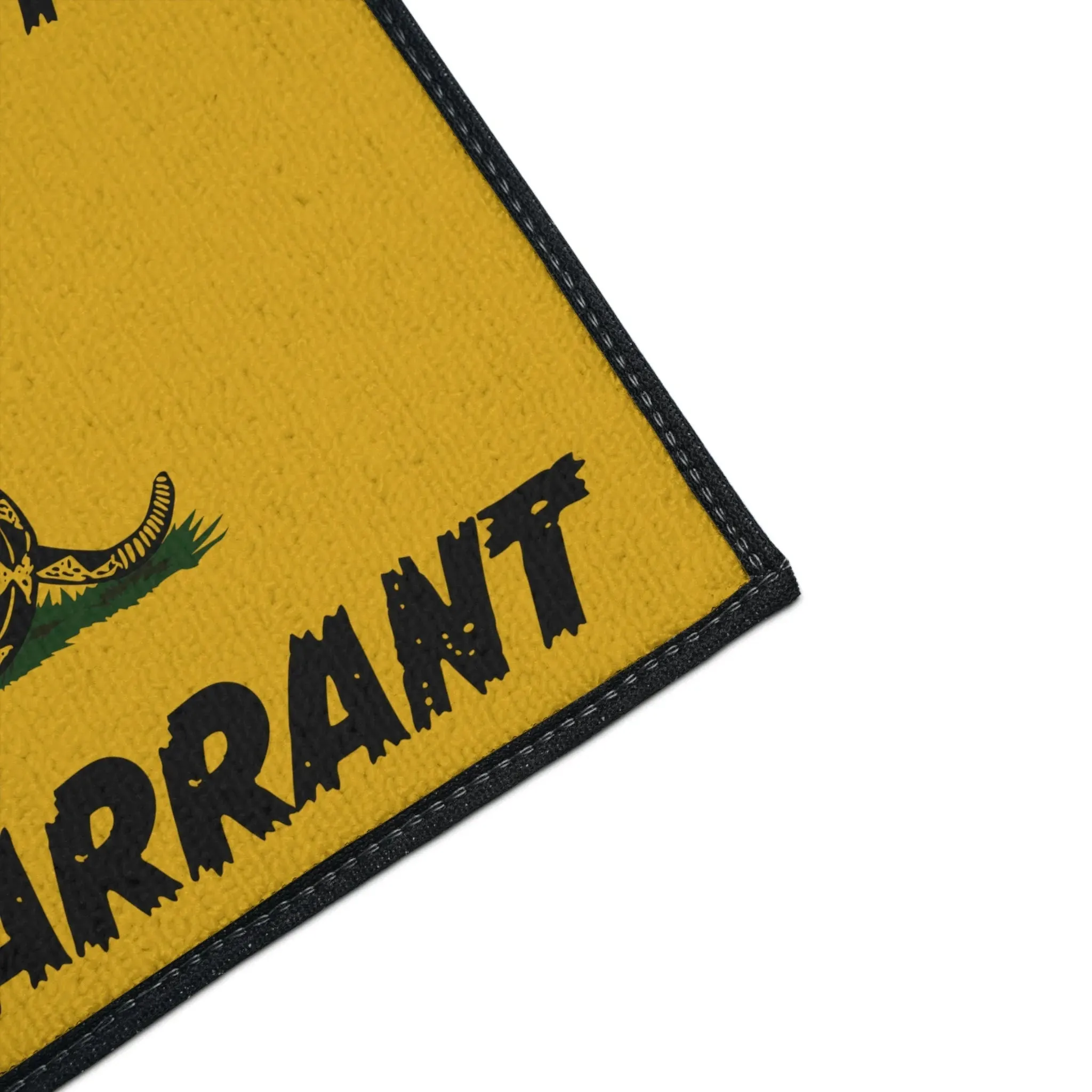 Come Back with a Warrant Gadsden Flag Mat