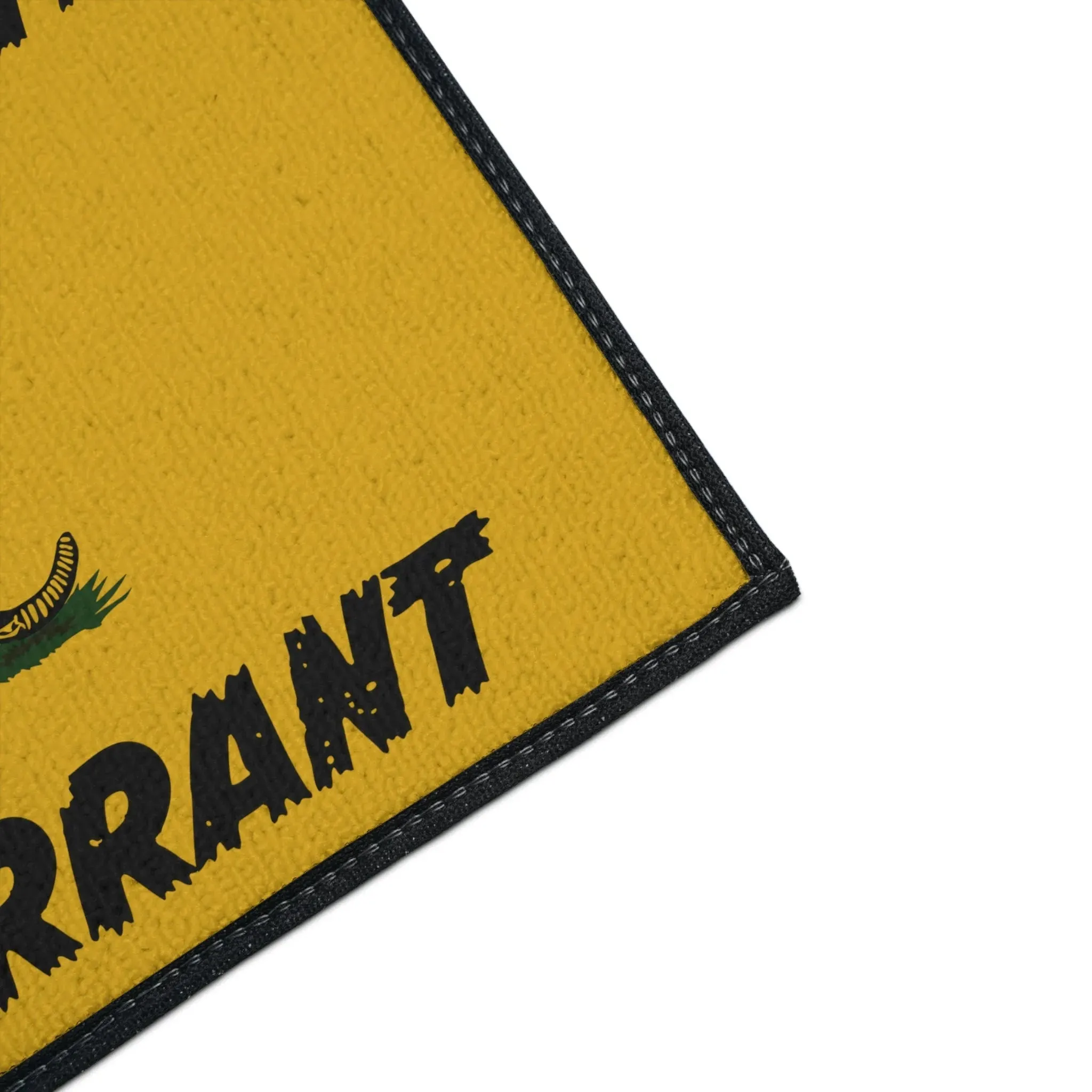 Come Back with a Warrant Gadsden Flag Mat