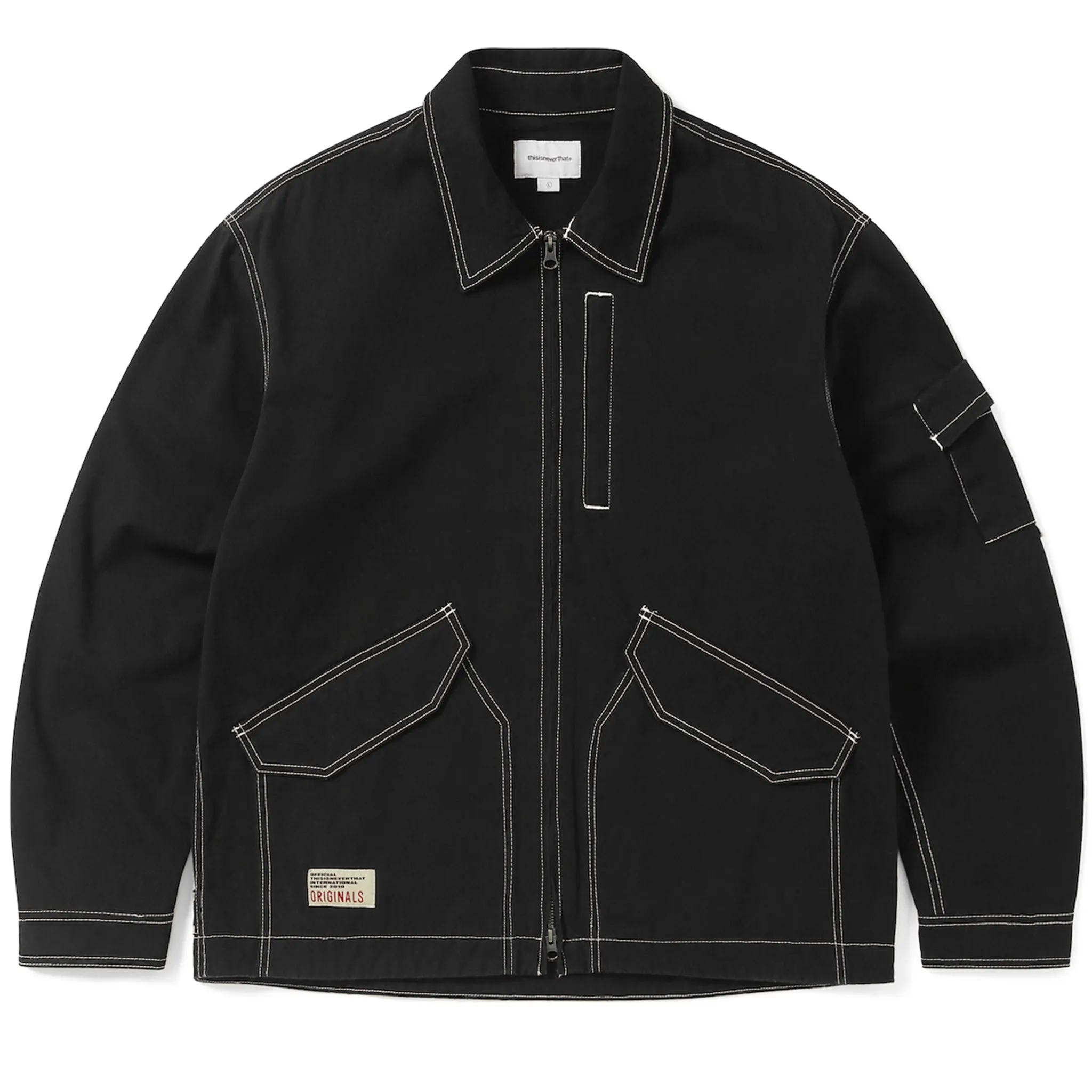 Contrast Stitch Jacket (Black)