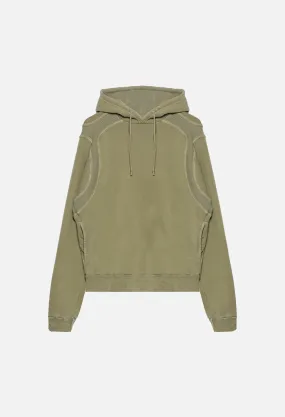 Cross Thermal Hoodie / Washed Army