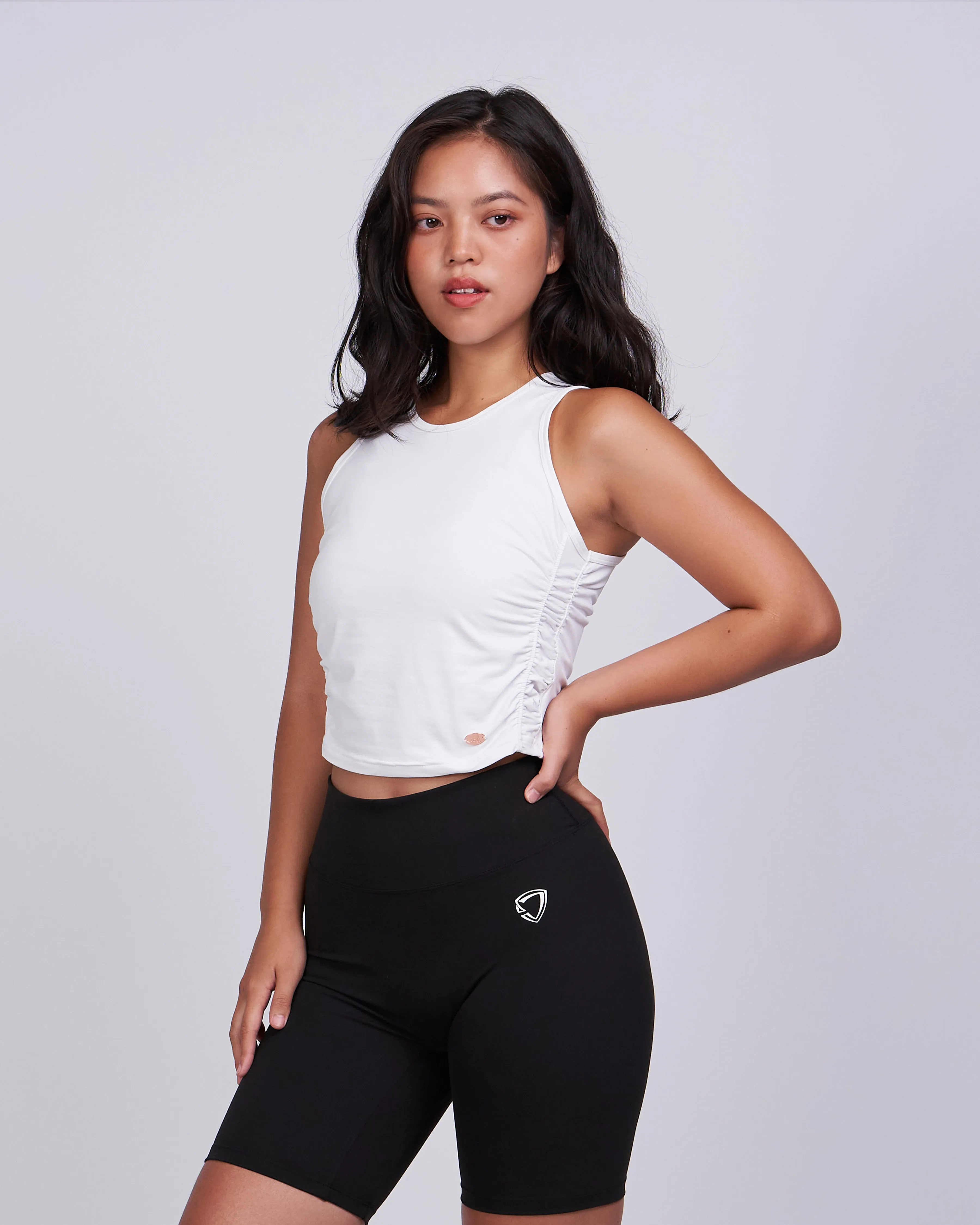 CSL Ruched Side Crop Tank