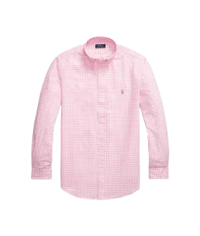 Custom Fit Gingham Oxford Shirt - Pink