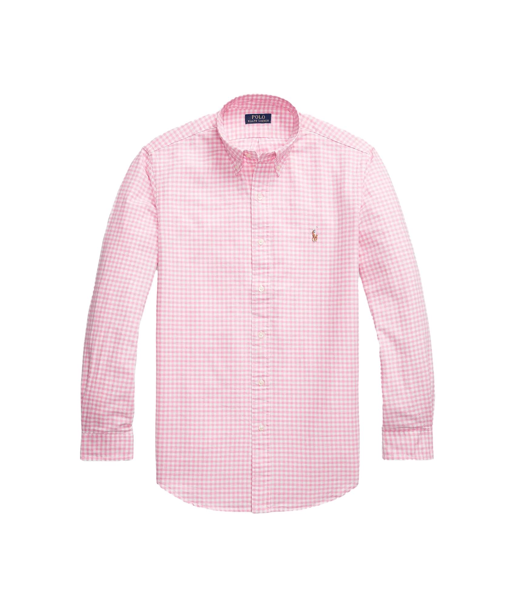 Custom Fit Gingham Oxford Shirt - Pink