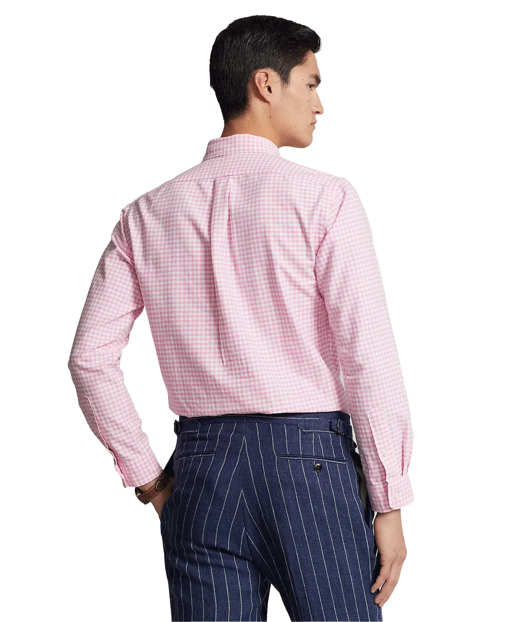 Custom Fit Gingham Oxford Shirt - Pink