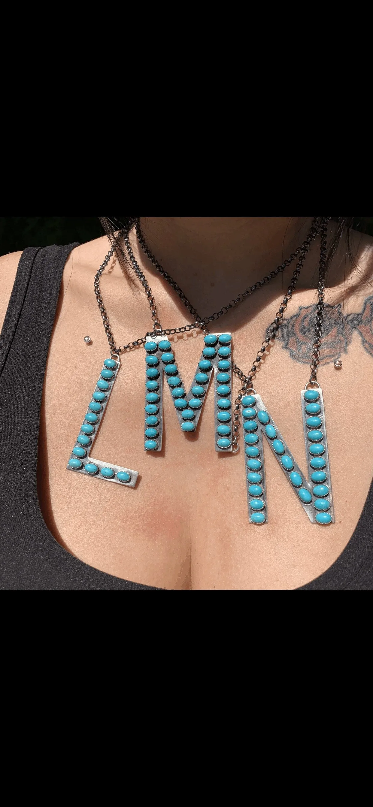 Custom Letter N Necklace