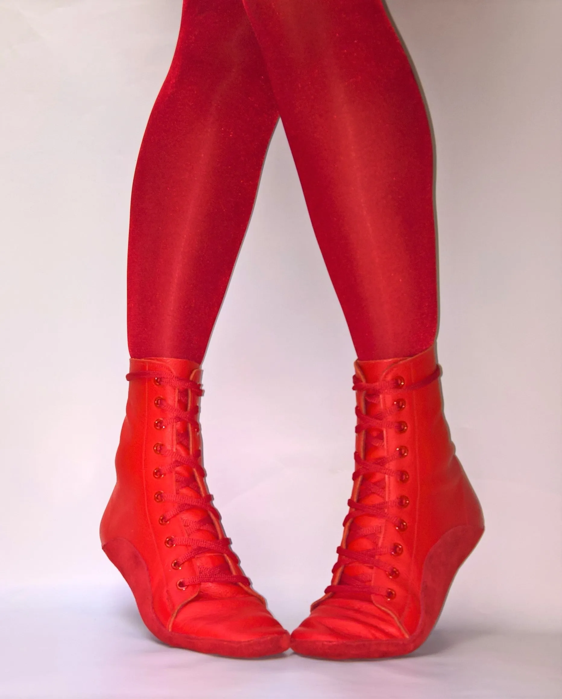 CUSTOM MADE Red Tightrope Boots