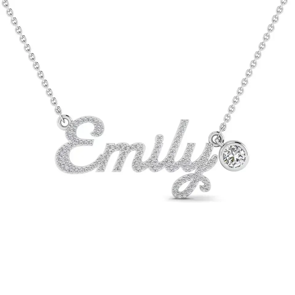 CUSTOM MOISSANITE NECKLACE WITH CHARM