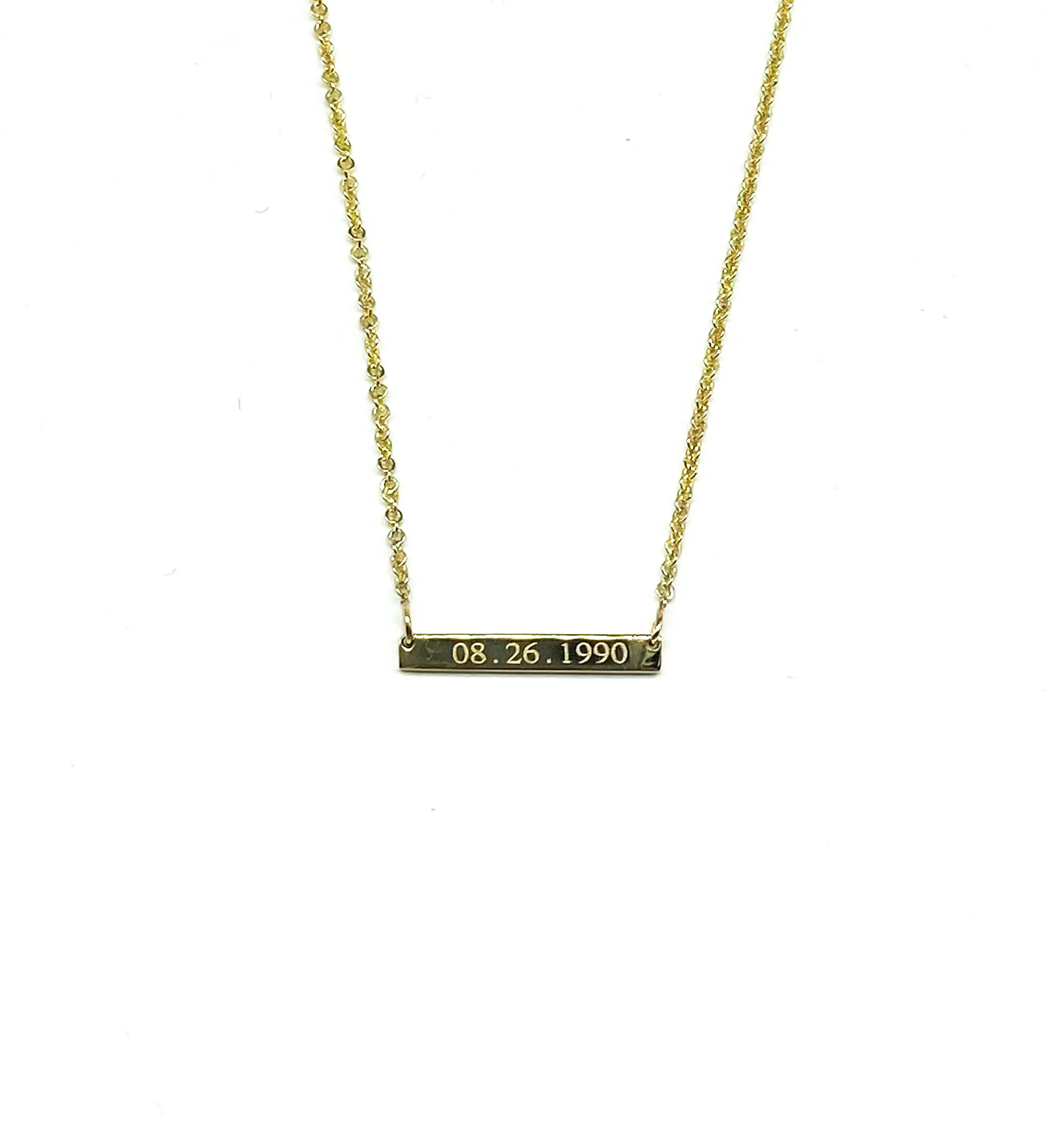 Dainty Gold Bar Necklace