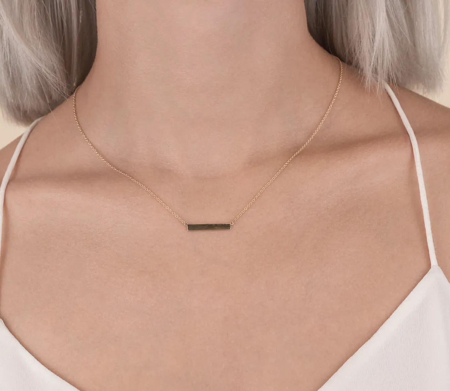 Dainty Gold Bar Necklace