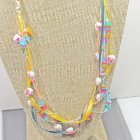 Derwen, Beaded, Seven Strand Kumihimo Braided, Necklace