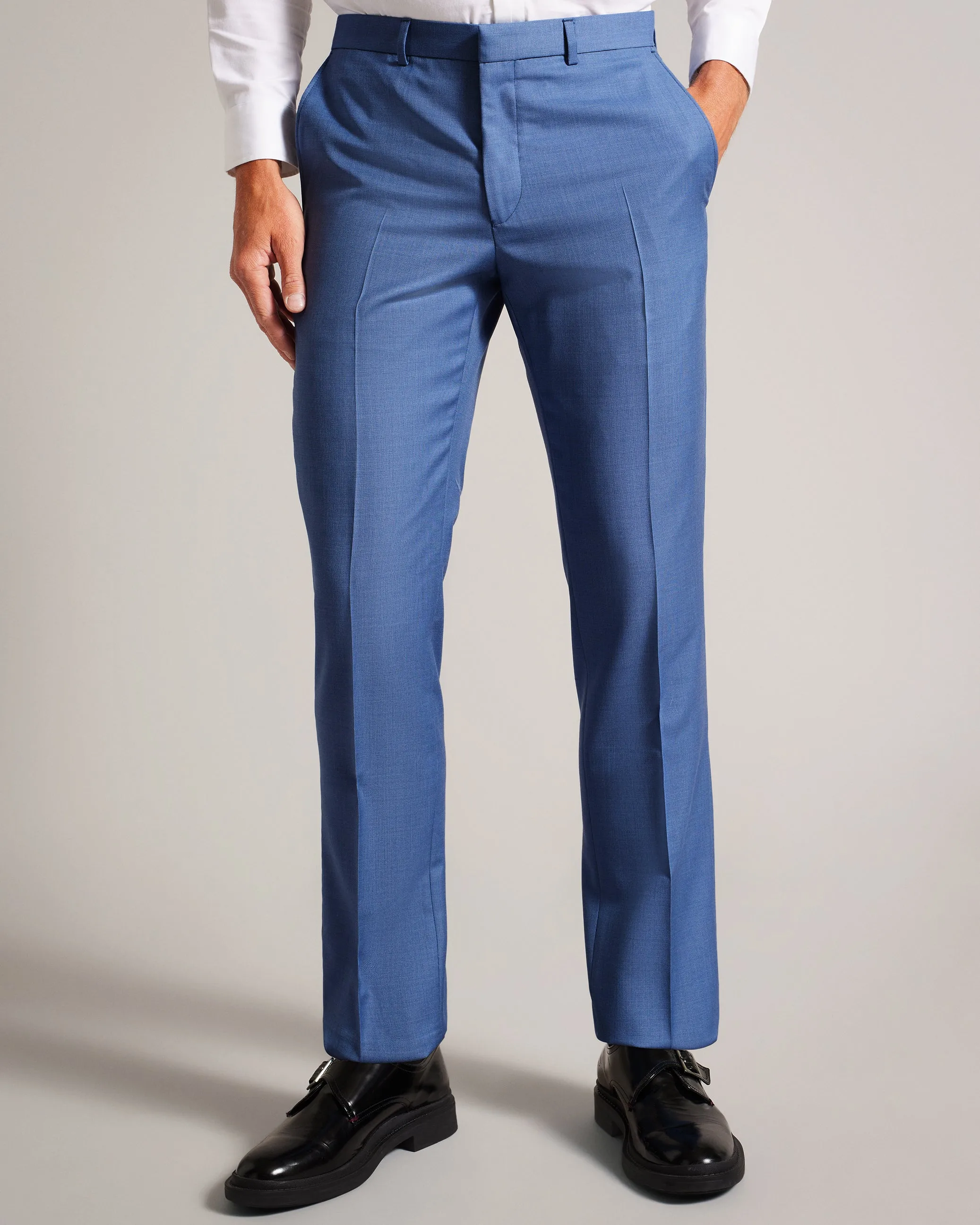 Dorsets Wool Suit Trousers Blue