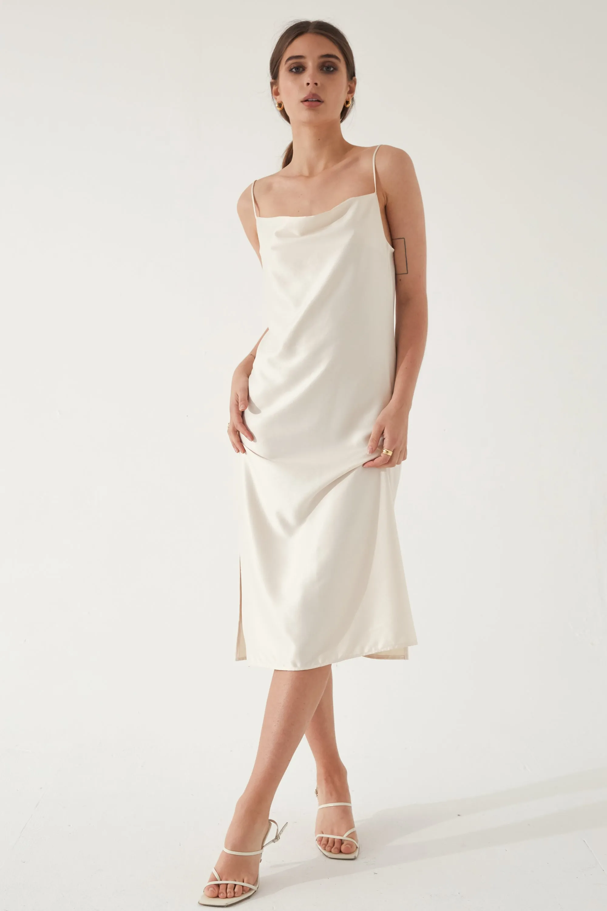 Draped Slip Dress