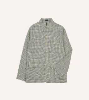 Ecru Check Linen Forestiere Jacket