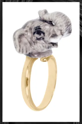 Elephant Gold Ring | Quick Shipping