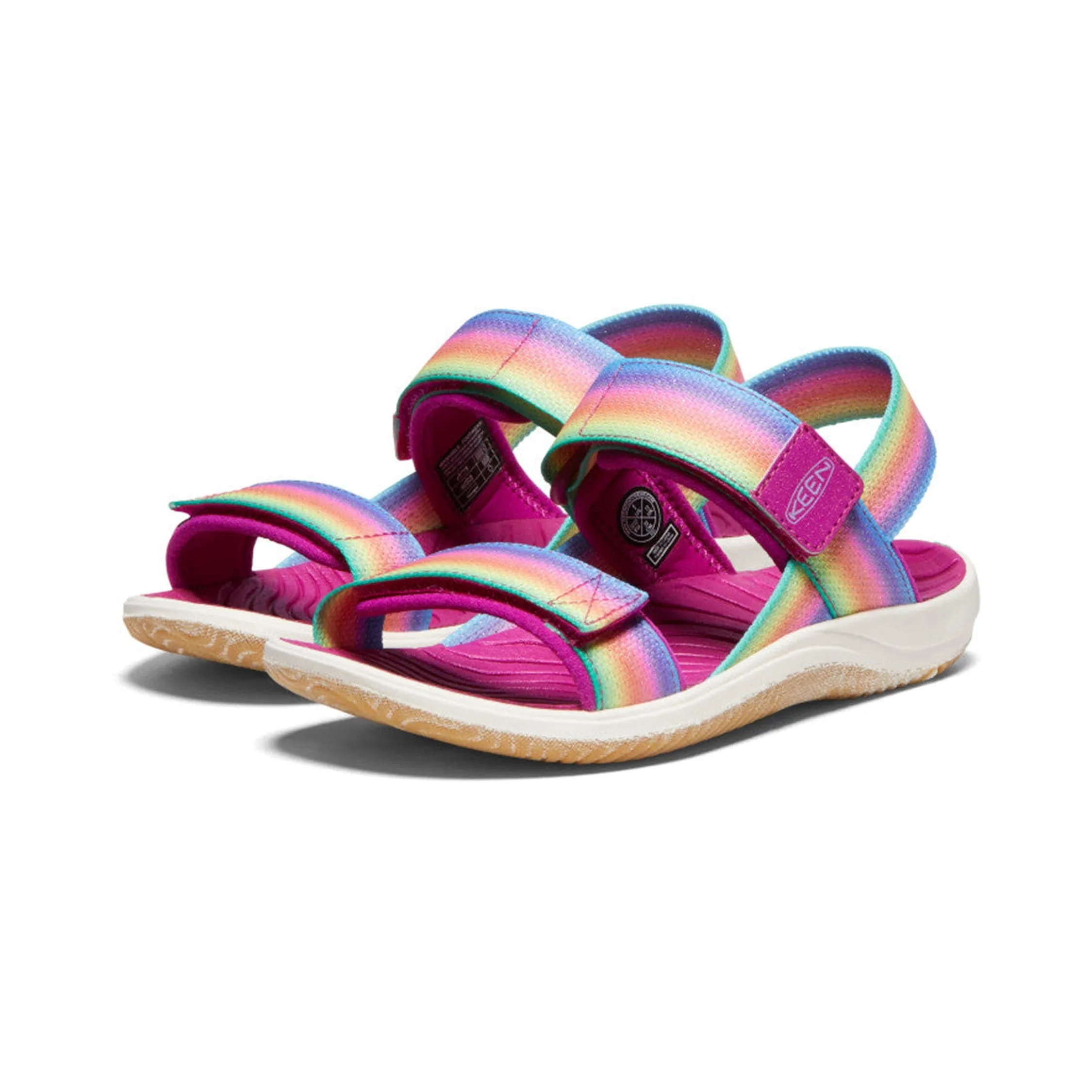 Elle Backstrap Kids' Sandal - Rainbow/Festival Fuchsia