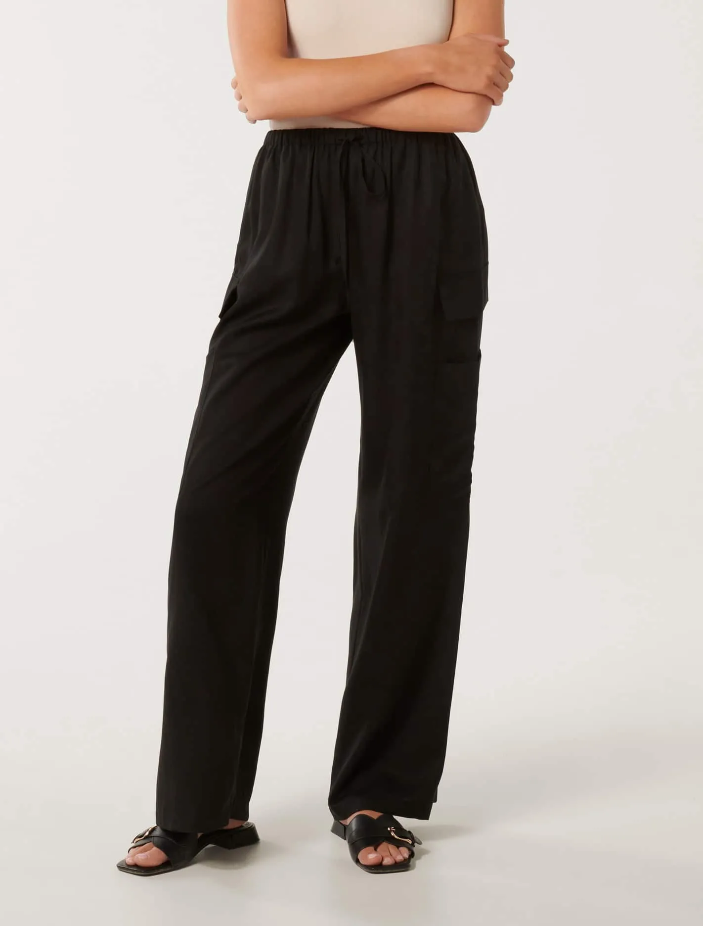 Elsie Elastic Waist Cargo Pants