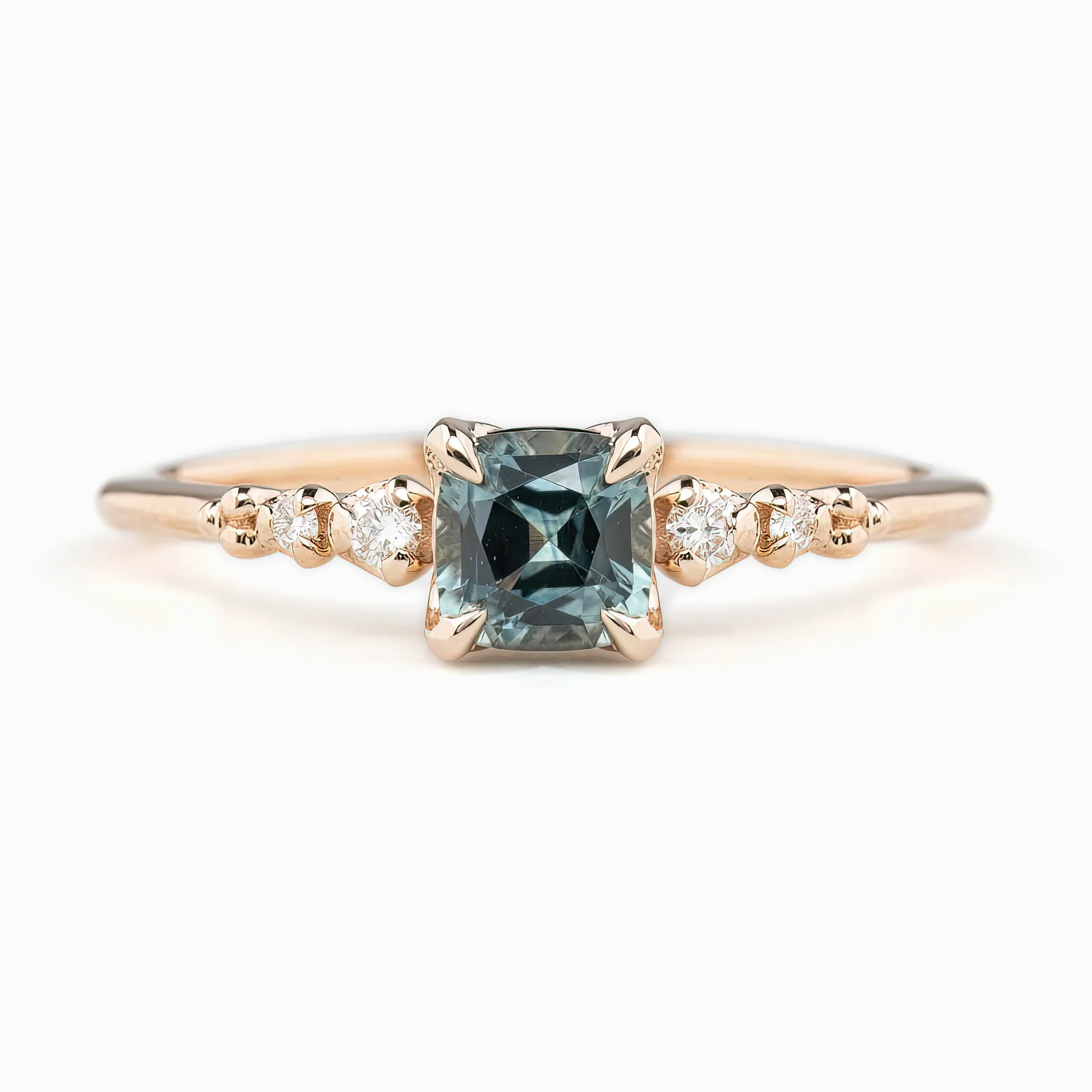 Estel Luxe Ring 0.77ct Light Blue Montana Sapphire, 14k Rose Gold (One of a kind)