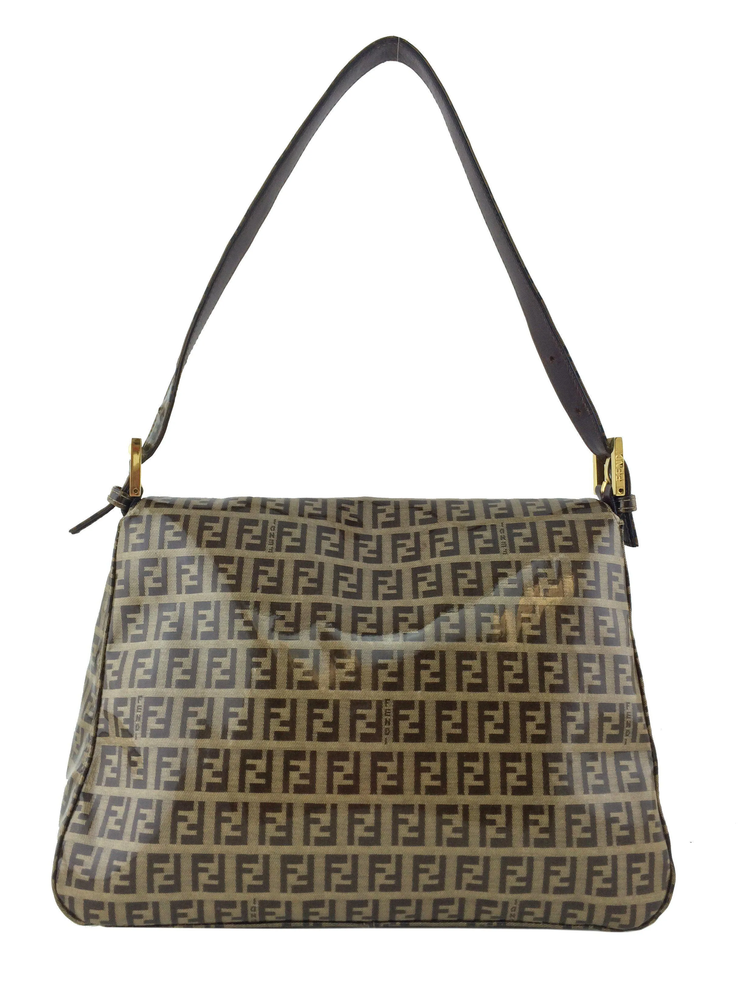 Fendi Zucchino Coated Canvas Large Mama Baguette