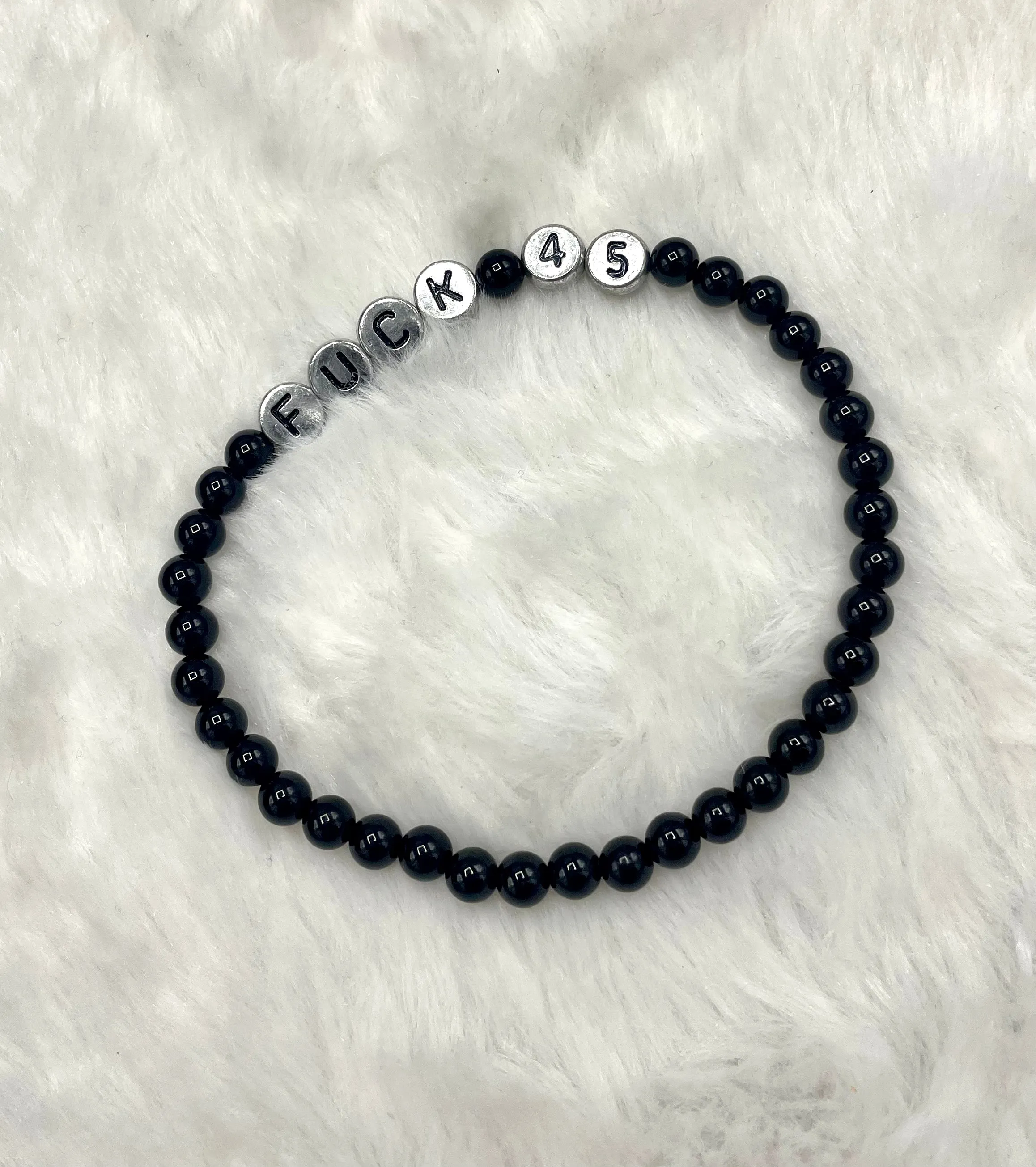 Fuck 45 onyx bracelet