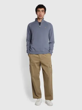 Greenport Regular Fit Twill Cargo Trousers In Beige