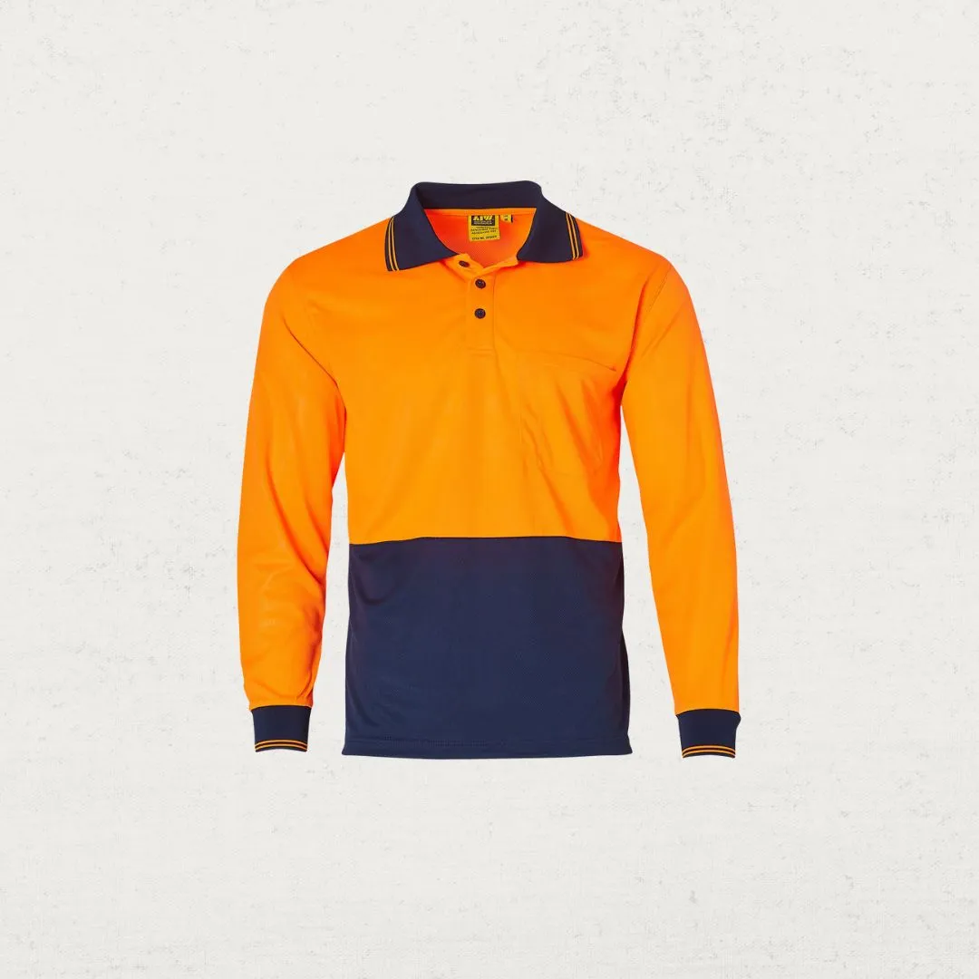 Hi Vis Basic Long Sleeve Polo Shirt