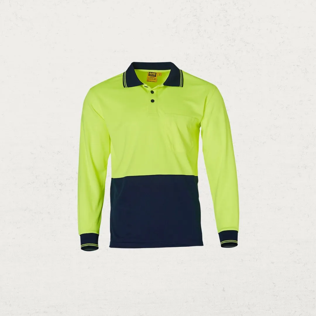 Hi Vis Basic Long Sleeve Polo Shirt