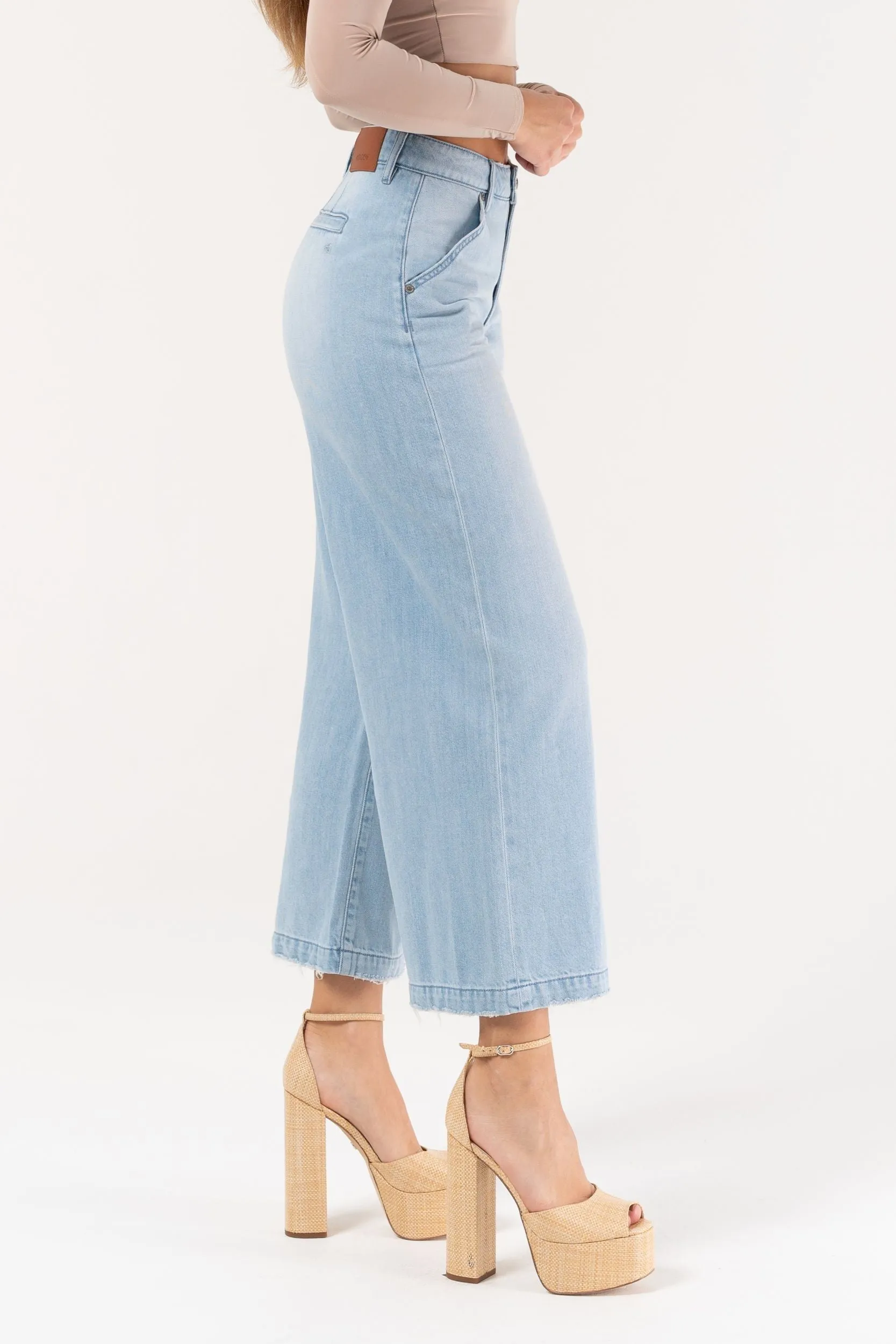 Hidden Nori Cropped Wide Leg Trouser