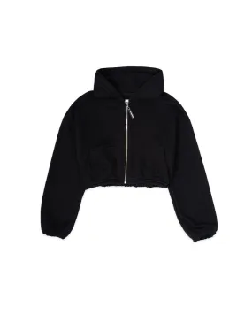 HOODIE CROP ENRESORTADO NEGRO