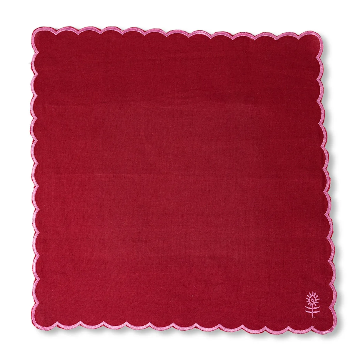 Icon Linen Napkins S/4 - Wine   Pink